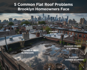 5 Common Flat Roof Problems Brooklyn Homeowners Face (And How to Fix Them)